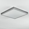 Salmi Plafoniera, Panel LED Grigio, Argento, 1-Luce, Telecomando