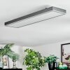 Salmi Plafoniera, Panel LED Grigio, Argento, 1-Luce