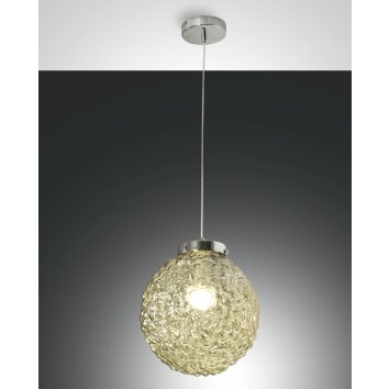 Fabas Luce Ego Lampada a Sospensione Cromo, 1-Luce