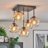 Koyoto Plafoniera, Lampada a sfera Ambrato, Chiaro, 5-Luci