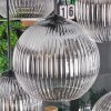 Koyoto Lampadario a sospensione, Lampada a sfera, Lampada a sospensione Chiaro, Grigio fumo, 8-Luci
