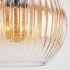 Koyoto Lampadario a sospensione, Lampada a sfera, Lampada a sospensione Ambrato, Chiaro, Grigio fumo, 8-Luci