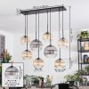 Koyoto Lampadario a sospensione, Lampada a sfera, Lampada a sospensione Ambrato, Chiaro, Grigio fumo, 8-Luci