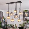 Koyoto Lampadario a sospensione, Lampada a sfera, Lampada a sospensione Ambrato, Chiaro, Grigio fumo, 8-Luci