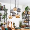 Ripoll Lampadario a sospensione, Lampada a sfera, Lampada a sospensione Ambrato, Grigio fumo, 6-Luci