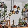 Ripoll Lampadario a sospensione, Lampada a sfera, Lampada a sospensione Blu, Oro, Verde, Ramato, 6-Luci