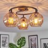 Koyoto Plafoniera, Lampada a sfera 37 cm Ambrato, 3-Luci