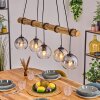 Koyoto Lampadario a sospensione, Lampada a sfera, Lampada a sospensione Ambrato, Chiaro, Grigio fumo, 5-Luci
