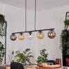 Gastor Lampadario a sospensione, Lampada a sfera, Lampada a sospensione Ambrato, Chiaro, Grigio fumo, 5-Luci