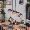 Gastor Lampadario a sospensione, Lampada a sfera, Lampada a sospensione Ambrato, Chiaro, Grigio fumo, 5-Luci