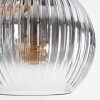 Koyoto Lampadario a sospensione, Lampada a sfera, Lampada a sospensione Ambrato, Chiaro, Grigio fumo, 8-Luci
