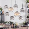 Koyoto Lampadario a sospensione, Lampada a sfera, Lampada a sospensione Ambrato, Chiaro, Grigio fumo, 8-Luci