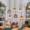 Koyoto Lampadario a sospensione, Lampada a sfera, Lampada a sospensione Ambrato, Chiaro, Grigio fumo, 6-Luci
