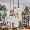 Koyoto Lampadario a sospensione, Lampada a sfera, Lampada a sospensione Ambrato, Chiaro, Grigio fumo, 6-Luci