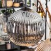 Koyoto Lampadario a sospensione, Lampada a sfera, Lampada a sospensione Ambrato, Chiaro, Grigio fumo, 6-Luci