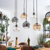 Koyoto Lampadario a sospensione, Lampada a sfera, Lampada a sospensione Ambrato, Chiaro, Grigio fumo, 6-Luci