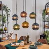 Koyoto Lampadario a sospensione, Lampada a sfera, Lampada a sospensione Blu, Oro, Verde, Ramato, 6-Luci
