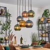 Koyoto Lampadario a sospensione, Lampada a sfera, Lampada a sospensione Blu, Oro, Verde, Ramato, 6-Luci