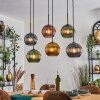 Koyoto Lampadario a sospensione, Lampada a sfera, Lampada a sospensione Blu, Oro, Verde, Ramato, 6-Luci