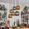 Koyoto Lampadario a sospensione, Lampada a sfera, Lampada a sospensione Blu, Oro, Verde, 6-Luci