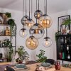 Gastor Lampadario a sospensione, Lampada a sfera, Lampada a sospensione Ambrato, Chiaro, Grigio fumo, 8-Luci
