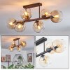 Koyoto Plafoniera, Lampada a sfera Ambrato, Chiaro, 6-Luci