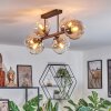 Koyoto Plafoniera, Lampada a sfera Ambrato, Chiaro, 6-Luci