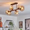 Koyoto Plafoniera, Lampada a sfera Ambrato, Chiaro, 6-Luci