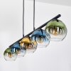 Koyoto Lampadario a sospensione, Lampada a sfera, Lampada a sospensione Blu, Oro, Verde, Chiaro, 5-Luci