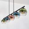 Koyoto Lampadario a sospensione, Lampada a sfera, Lampada a sospensione Blu, Verde, Chiaro, Ramato, 5-Luci