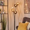 Koyoto Lampada a sfera, Lampada da terra Ambrato, Chiaro, Grigio fumo, 5-Luci