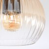 Koyoto Plafoniera, Lampada a sfera Marrone, Aspetto del legno, Nero, 3-Luci
