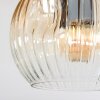 Ripoll Plafoniera, Lampada a sfera Marrone, Aspetto del legno, Nero, 3-Luci