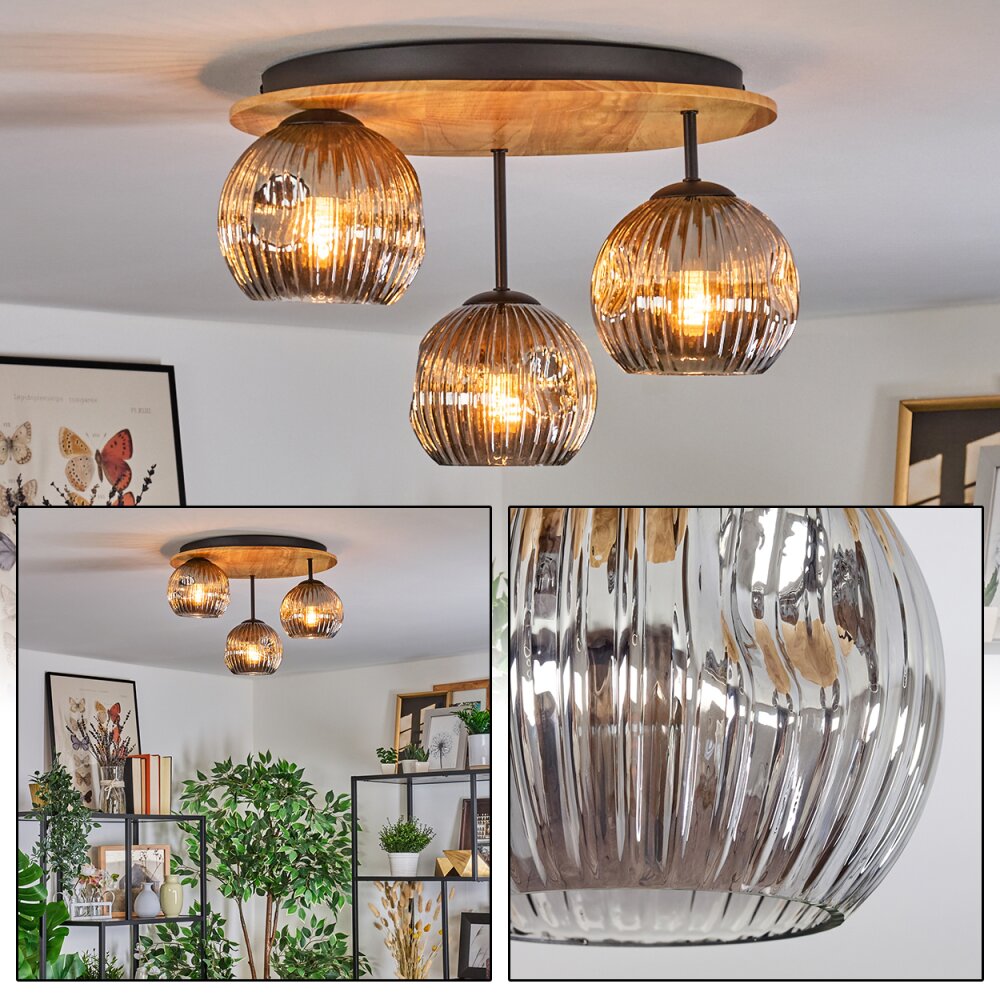 Ripoll Plafoniera, Lampada a sfera Écru, Nero, 3-Luci main product photo