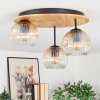 Ripoll Plafoniera, Lampada a sfera Écru, Nero, 3-Luci