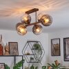 Koyoto Plafoniera, Lampada a sfera Ambrato, Chiaro, Grigio fumo, 6-Luci