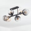 Koyoto Plafoniera, Lampada a sfera Ambrato, Chiaro, Grigio fumo, 6-Luci