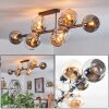 Koyoto Plafoniera, Lampada a sfera Ambrato, Chiaro, Grigio fumo, 10-Luci
