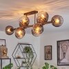 Koyoto Plafoniera, Lampada a sfera Chiaro, Grigio fumo, 10-Luci