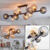 Koyoto Plafoniera, Lampada a sfera Ambrato, Chiaro, Grigio fumo, 10-Luci