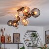 Koyoto Plafoniera, Lampada a sfera Ambrato, Chiaro, Grigio fumo, 10-Luci