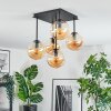 Gastor Plafoniera, Lampada a sfera Ambrato, 5-Luci