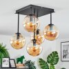 Gastor Plafoniera, Lampada a sfera Ambrato, 5-Luci