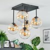 Gastor Plafoniera, Lampada a sfera Ambrato, Chiaro, 5-Luci