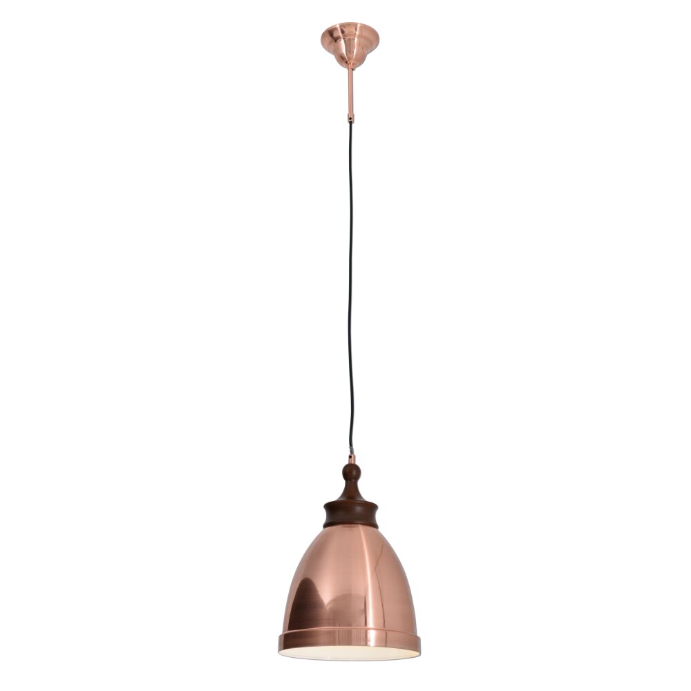 Illuminazione Näve Copper Lampada a sospensione Legno scuro, 1-Luce main product photo