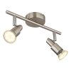 Illuminazione Globo Lighting Kinley Plafoniera Cromo, Nichel opaco, 2-Luci