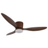 Illuminazione Globo Lighting Armando Lampada con ventilatore LED Legno scuro, Écru, 1-Luce, Telecomando