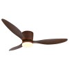 Illuminazione Globo Lighting Armando Lampada con ventilatore LED Legno scuro, Écru, 1-Luce, Telecomando