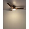 Illuminazione Globo Lighting Armando Lampada con ventilatore LED Legno scuro, Écru, 1-Luce, Telecomando