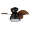 Illuminazione Globo Lighting Kari Lampada con ventilatore LED Marrone, Nero, 1-Luce, Telecomando